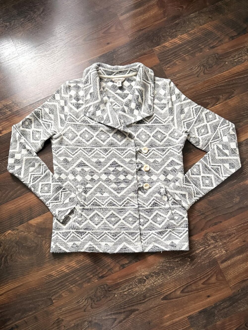 Lucky Brand Aztec Bohemian Jacket - Boucle Knit - Size M